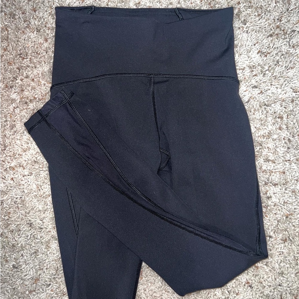 Black lululemon leggings with lace bottom